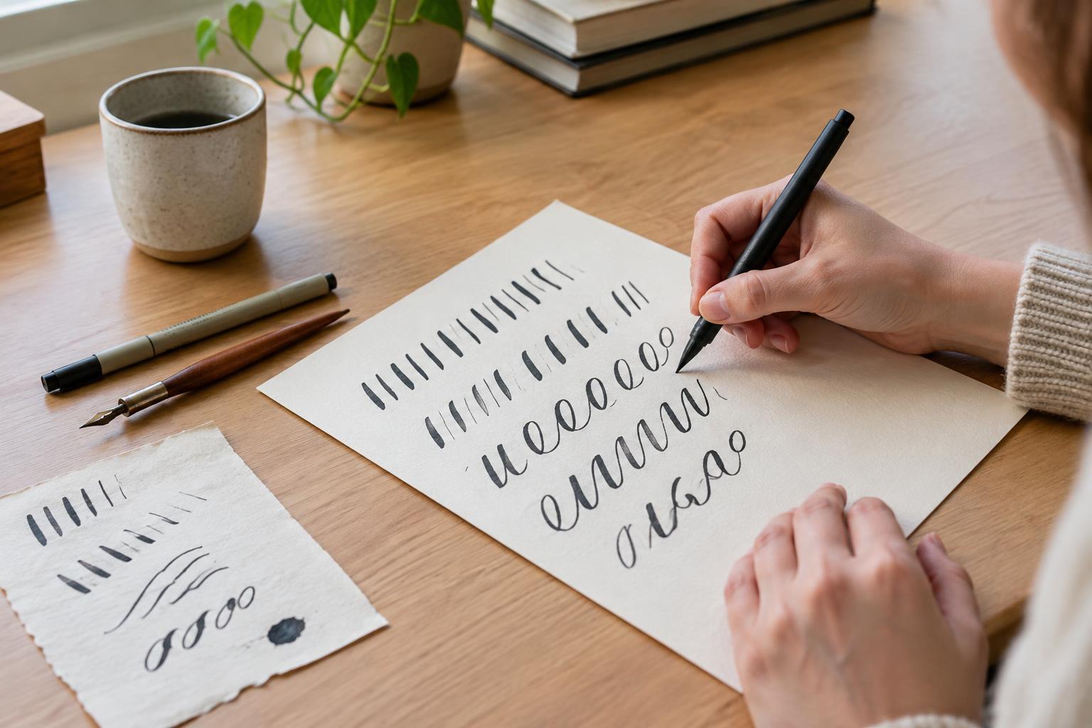 Beginner Calligraphy: Choosing a Pen and Practicing Letterforms