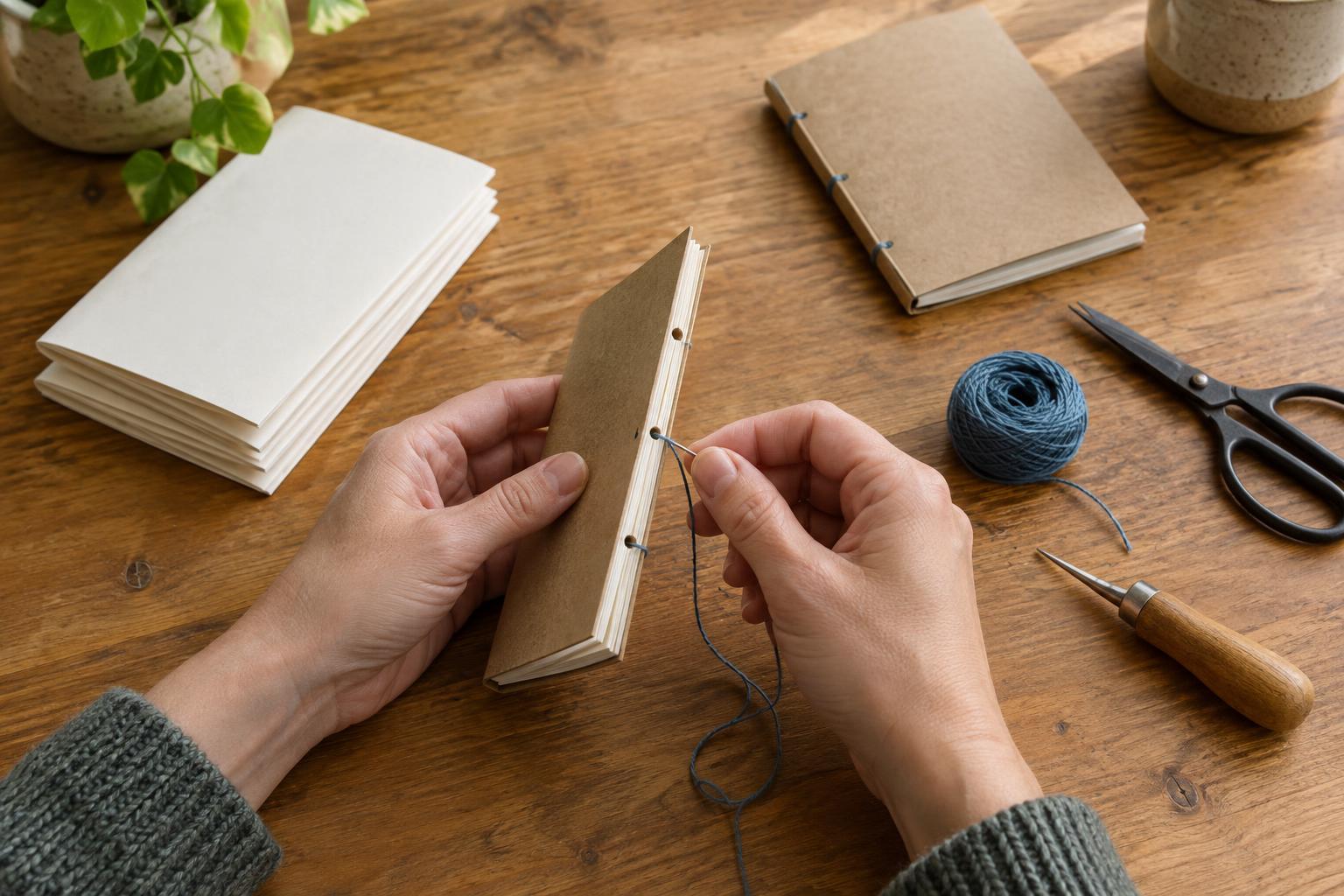 Make a Pocket Notebook with a Simple Pamphlet Stitch