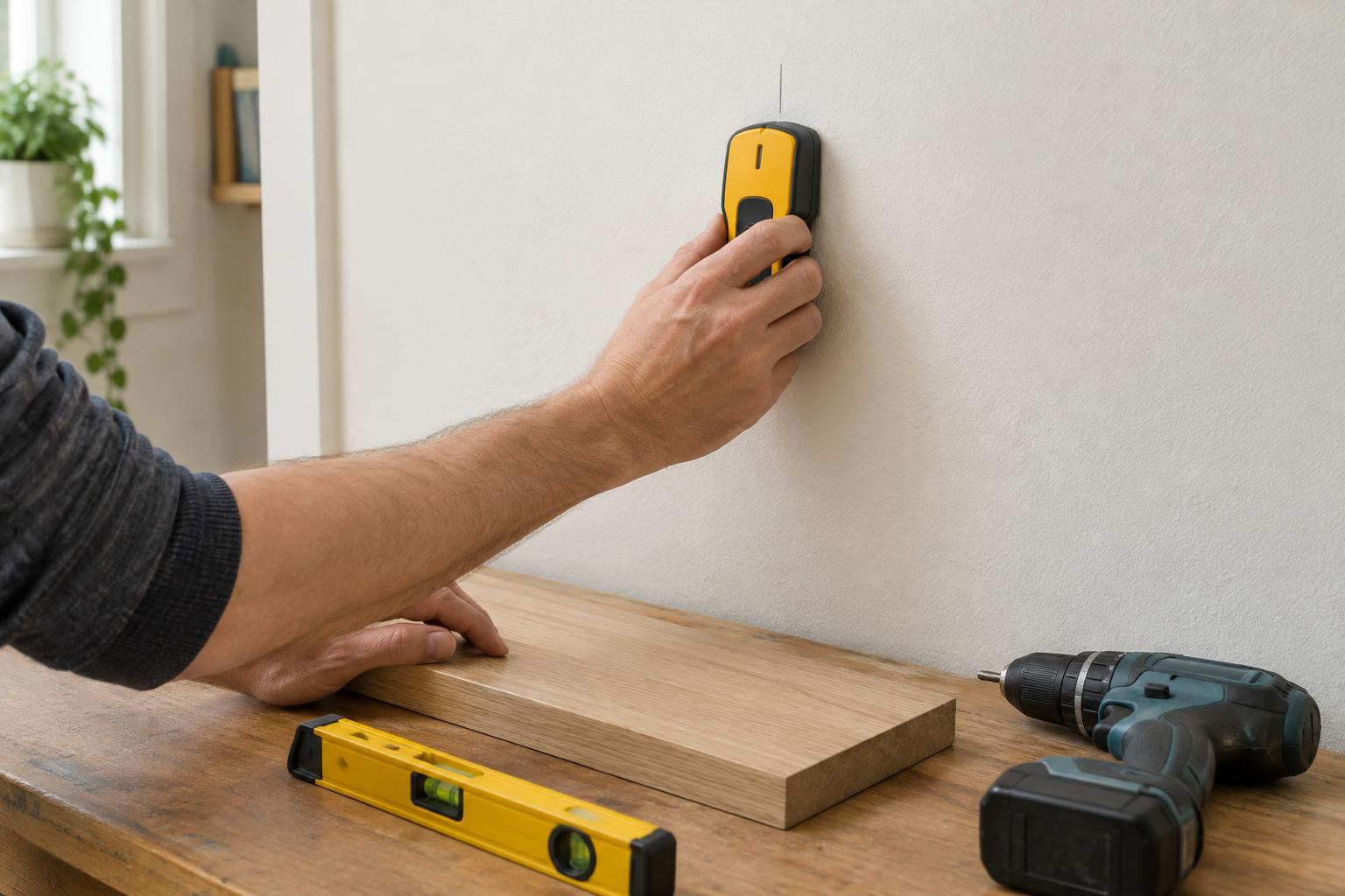 How to Find Wall Studs Before Mounting a Shelf